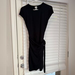Aritzia Wilfred Lune Black Wrap Mini Dress Size medium used